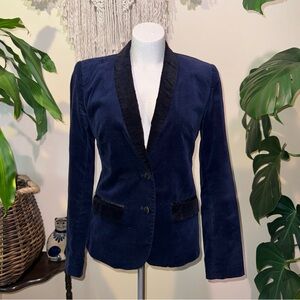 Suede Tuxedo Fitted Tommy Hilfiger Jacket Black Navy Four 4